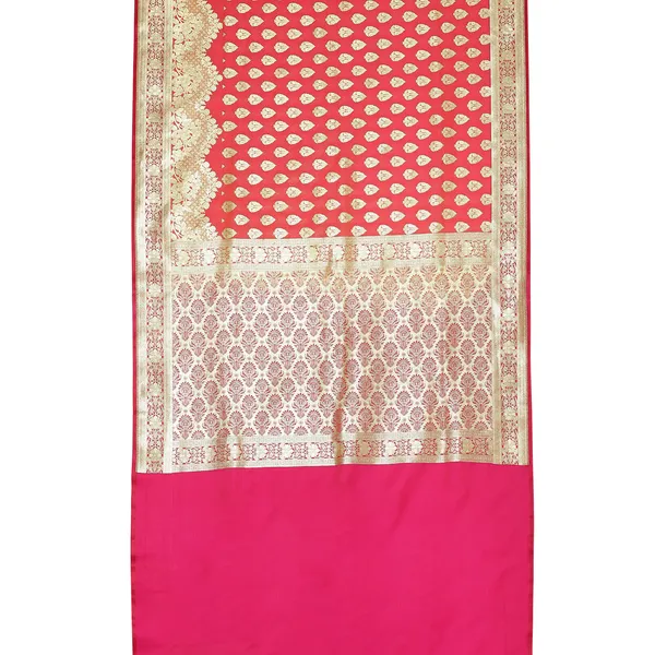 Orange_Satin_Silk_Banarasi_Sarees_For_Women