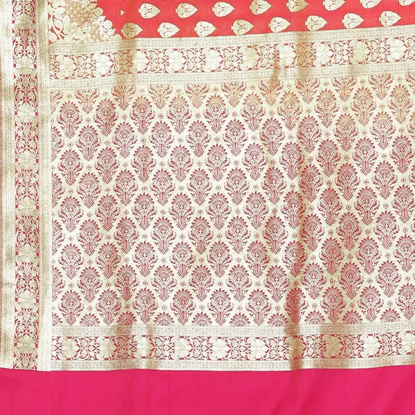 Orange_Satin_Silk_Banarasi_Sarees_For_Women