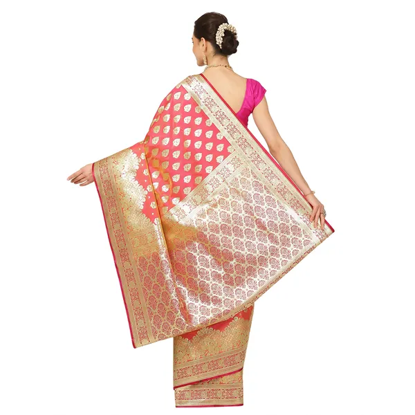 Orange_Satin_Silk_Banarasi_Sarees_For_Women