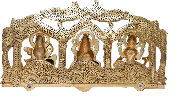 Laxmi_Ganesha_Saraswati_Metal_Statue/Murti_For_Diwali_Pooja&Home_Decor