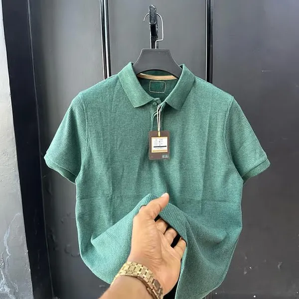 Light_Blue_Cotton_Spread_Collar_Half_Sleeve_Polo_T-Shirt