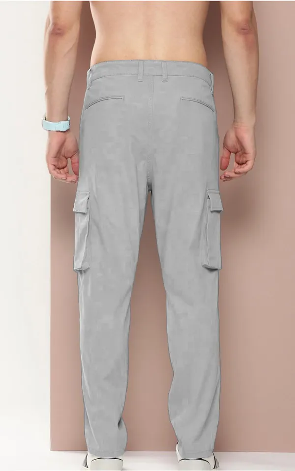 Light_Grey_Cotton_Blend_Premium_Solid_Cargo_For_Men