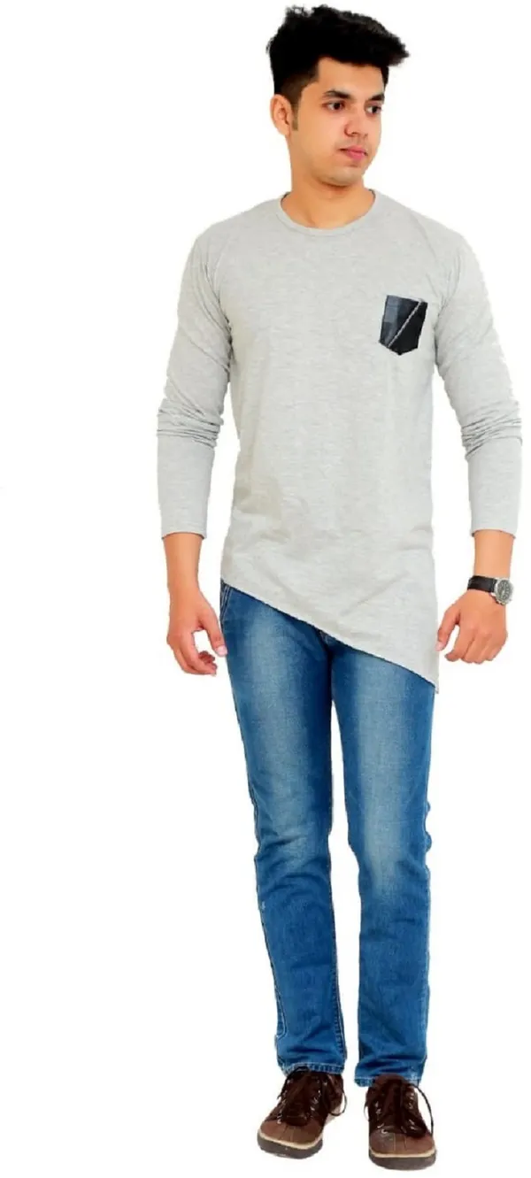 Grey_Cotton_Blend_Colorblock_T-Shirt_For_Men
