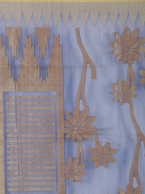 Grey_Cotton_Blend_Banarasi_Sarees_For_Women