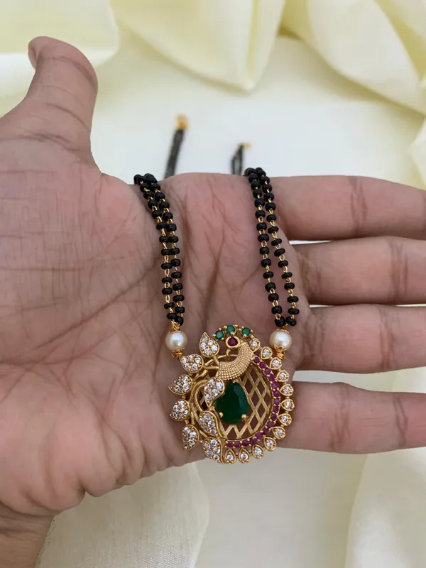 Peacock_Antique_Mangalsutra_Pendant