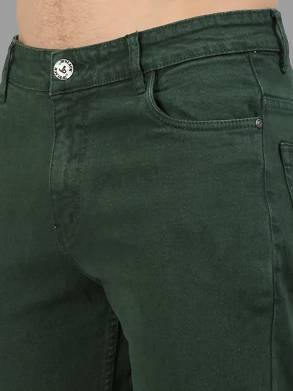Men's_Dark_Green_Stretchable_Premium_Cotton_Blend_Regular_fit_Jeans