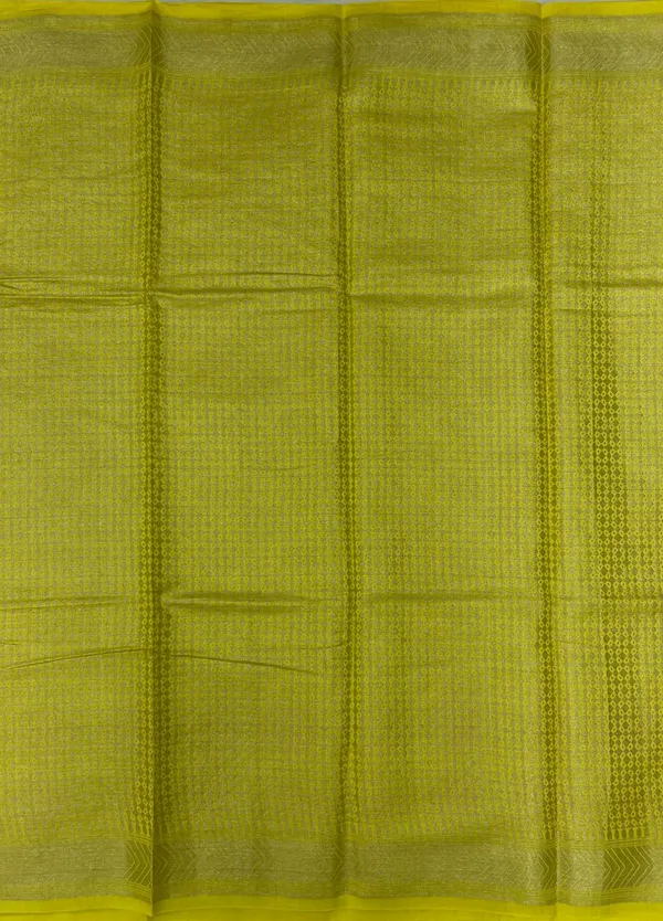 Humairah_Pure_Handloom_Yellow_Cotton_Silk_Zari_Booti_with_Rangkaat_Banarasi_Zari_Hand_Painted_Floral_Pallu_and_Zari_Border_with_Yellow_Blouse