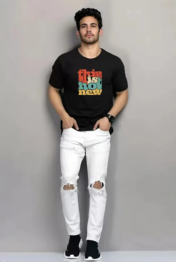 Black_Printed_Half_Sleeve_Cotton_T-Shirt_For_Men