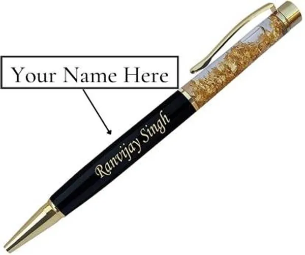 Golden_Flakes_Black_Color_Pen_With_Name_Engraving
