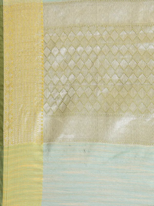 Sea_Green_Mulberry_Silk/Silk_Blend_Banarasi_Sarees_For_Women