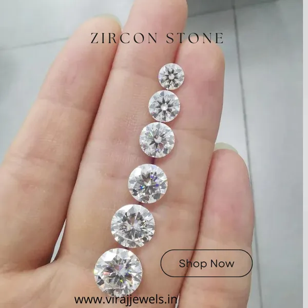 White_7.25_Ratti_Zircon_Created_Loose_Gemstone