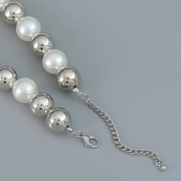 White_&_Silver_Trendy_Western_Necklace_For_Women