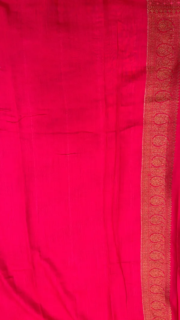 Humairah_Pure_Handwoven_Pink_Muga_Silk_Aada_Diagonal_Zari__Mina_Jaal_Chunri_Booti_Paisley_Anchal_Minakari_Zari_Paisley_Border_Banarasi_Saree_with_Pink_Blouse_piece