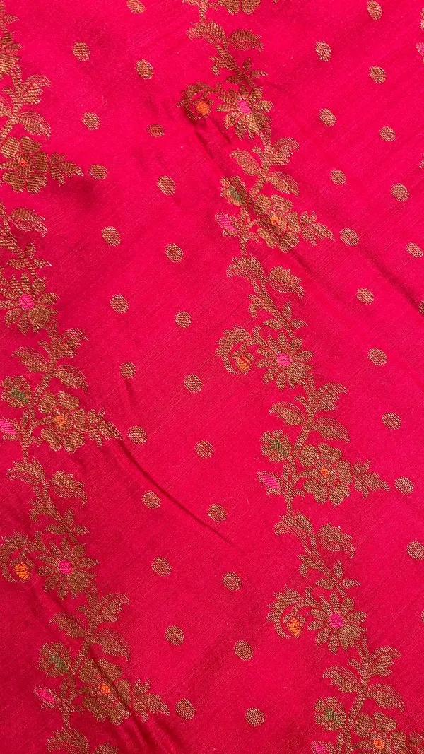Humairah_Pure_Handwoven_Pink_Muga_Silk_Aada_Diagonal_Zari__Mina_Jaal_Chunri_Booti_Paisley_Anchal_Minakari_Zari_Paisley_Border_Banarasi_Saree_with_Pink_Blouse_piece