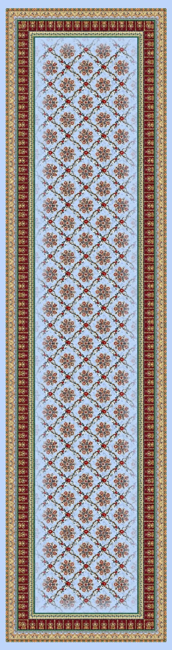 Blue_Digital_Print_Cotton_Lehenga_Choli_And_Dupatta_Set_Ethnic_Wear_For_Girls