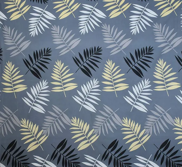 220TC_Microfiber_Supersoft_Cotton_Queen_Size_Flat_Bedsheet_Set,_90_x_100_Inches,_Set_of_1_Flat_Bedsheet_with_2_Pillow_Covers,_Gray_Leaves