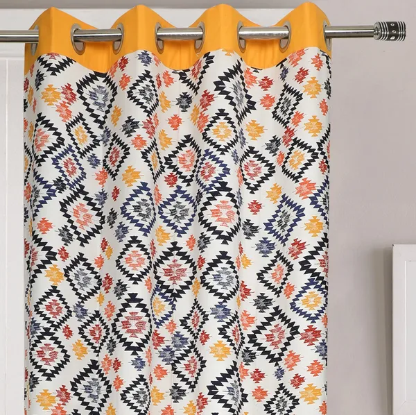 Pack_of_2_Cotton_Yellow_Multi_Star_Cotton_Printed_Eyelet_Curtain_Set_for_Window_and_Door