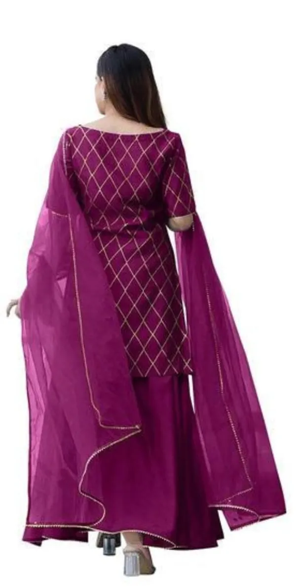 Women_Ethnic_Purple_Gota_Kurta_with_Sharara_&_Dupatta_Set