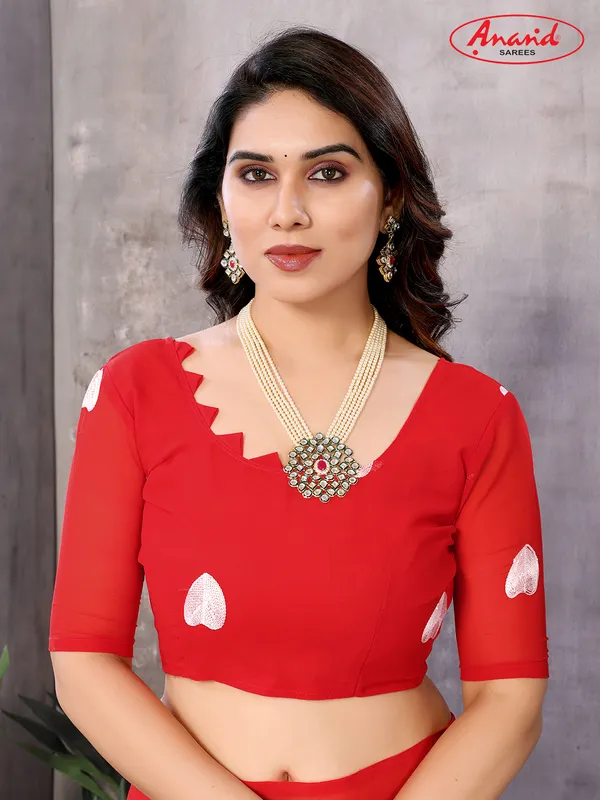 Georgette_embroidered_chiffon_saree_with_blouse_piece_(Red)