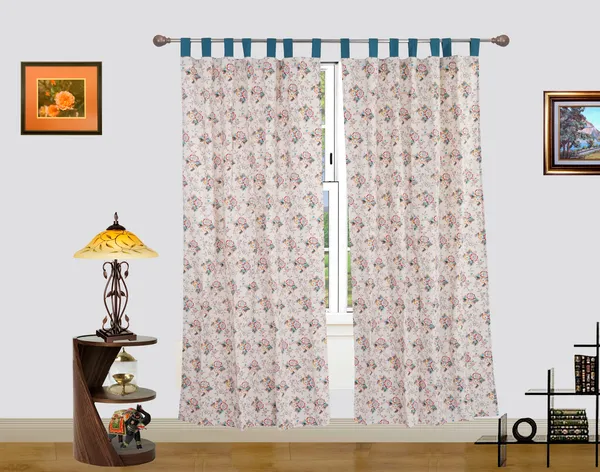 Pack_of_2_Cotton_Blue_Multi_Flower_Printed_Tab_Top_Curtain_Set_for_Window_and_Door