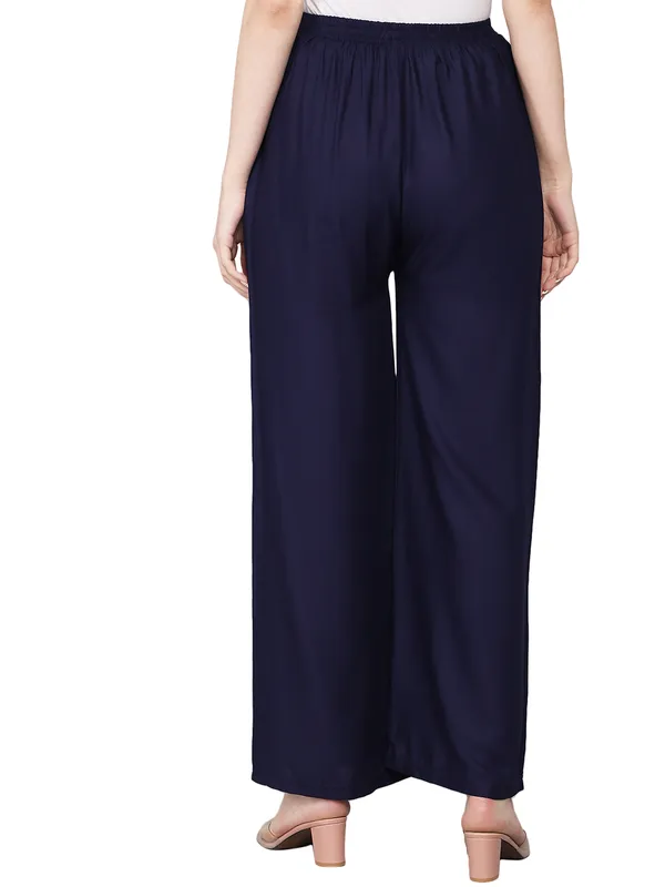 Navy_Blue_Palazzo__Comfortable,_Stylish_And_Trendy_Casual_Wear