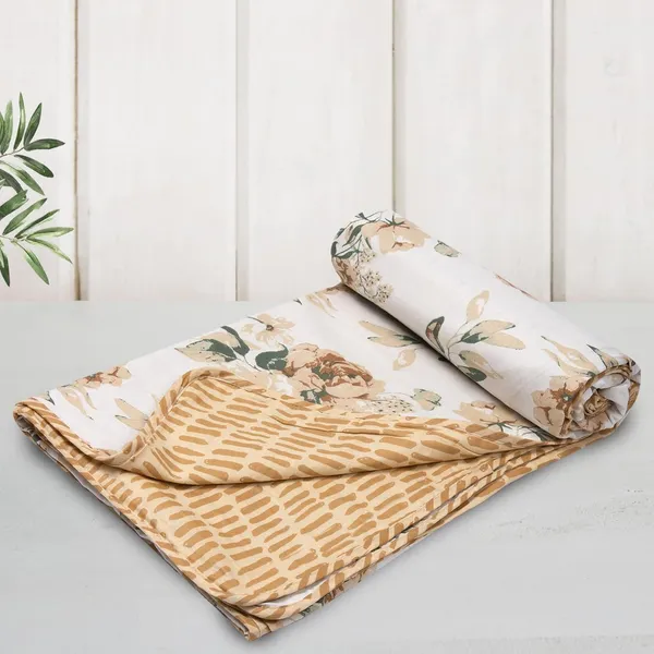 Cotton_Reversible_Double_Dohar,_Lightweight_AC_Blanket_for_All_Weather_Use_|_Blushing_Blooms_-_White,_Sandcastle_&_Green