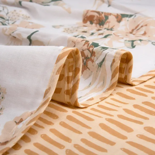 Cotton_Reversible_Double_Dohar,_Lightweight_AC_Blanket_for_All_Weather_Use_|_Blushing_Blooms_-_White,_Sandcastle_&_Green