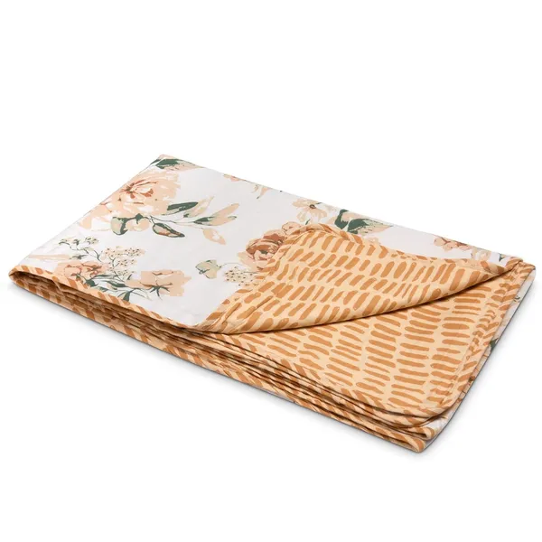 Cotton_Reversible_Double_Dohar,_Lightweight_AC_Blanket_for_All_Weather_Use_|_Blushing_Blooms_-_White,_Sandcastle_&_Green