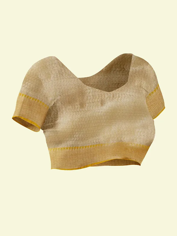 Beige_Cotton_Blend_Banarasi_Sarees_For_Women