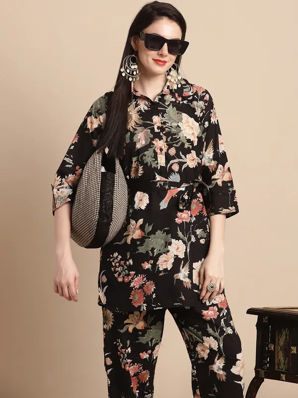 Black_Summery_Floral_Cotton_Co-ord_Set