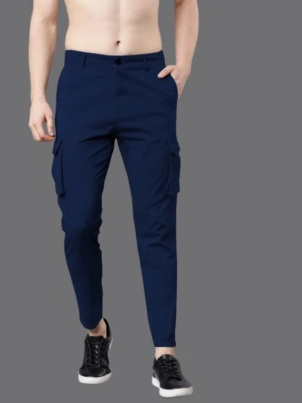 Dark_Blue_Cotton_Blend_Solid_Mens_Cargo