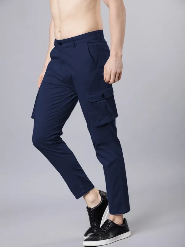 Dark_Blue_Cotton_Blend_Solid_Mens_Cargo