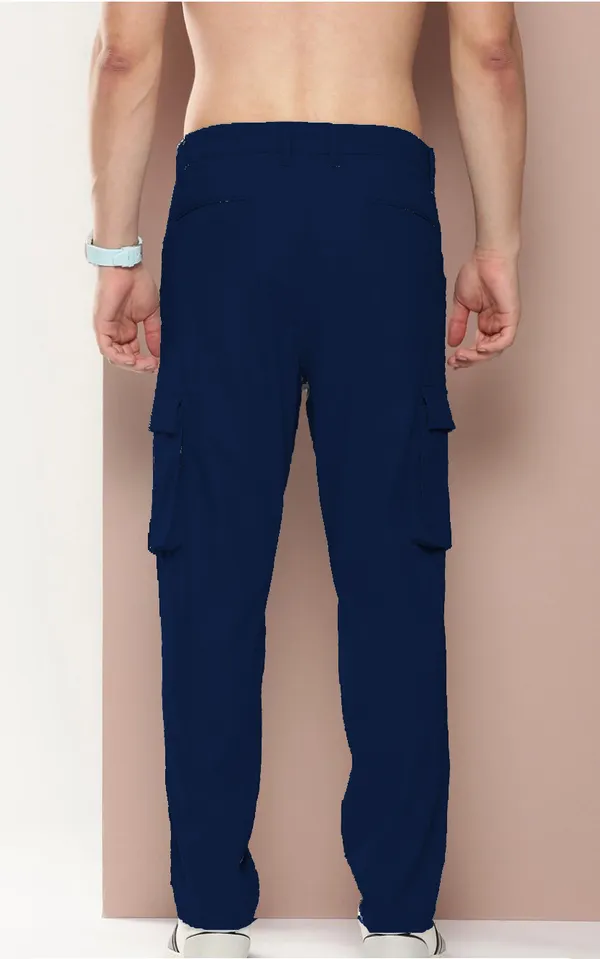 Navy_Blue_Cotton_Blend_Premium_Solid_Cargo_For_Men