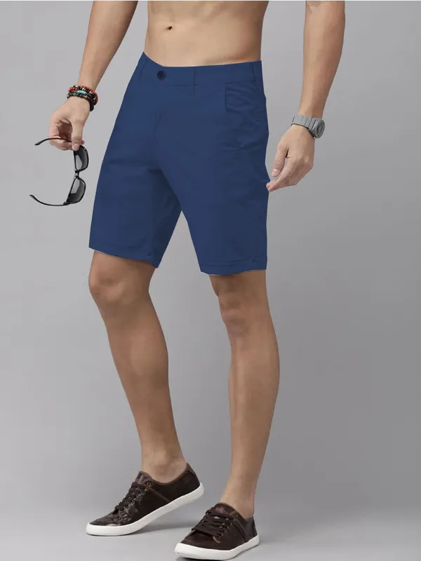 Navy_Blue_Cotton_Blend_Premium_Solid_Chino_Shorts_For_Men