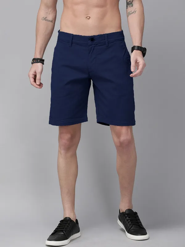Navy_Blue_Cotton_Blend_Premium_Solid_Chino_Shorts_For_Men