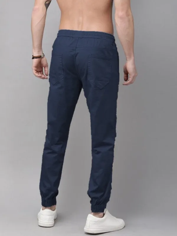 Dark_Blue_Cotton_Blend_Premium_Solid_Joggers_For_Men