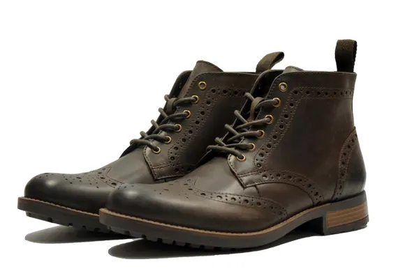 Brown_Genuine_Leather_Men's_brogue_lace-up_boots_for_Casual_Wear