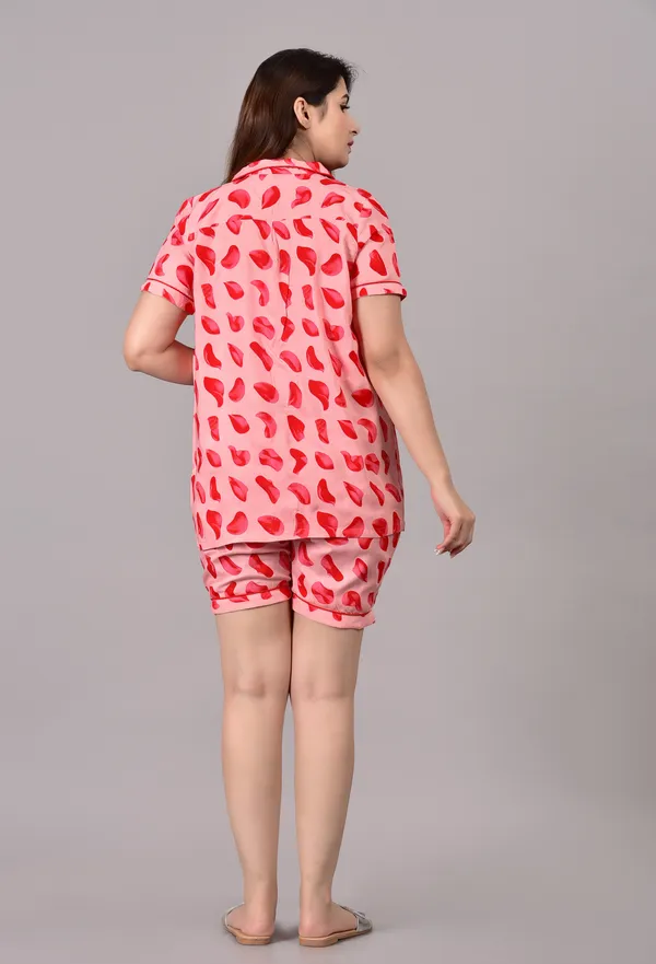 Girls_Printed_Pink_Top_&_Shorts_Set