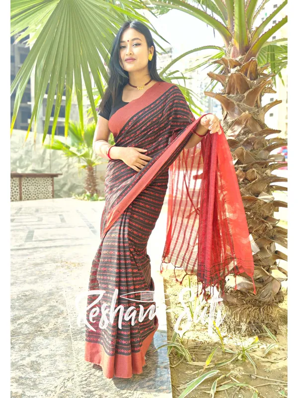 Black_&_Red_Begampuri_Cotton_Saree-Saawariya