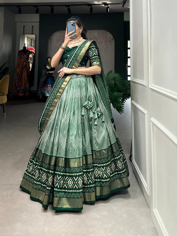 Green_Premium_&_Elegant_Dola_Silk_Lehenga_Choli_For_Women