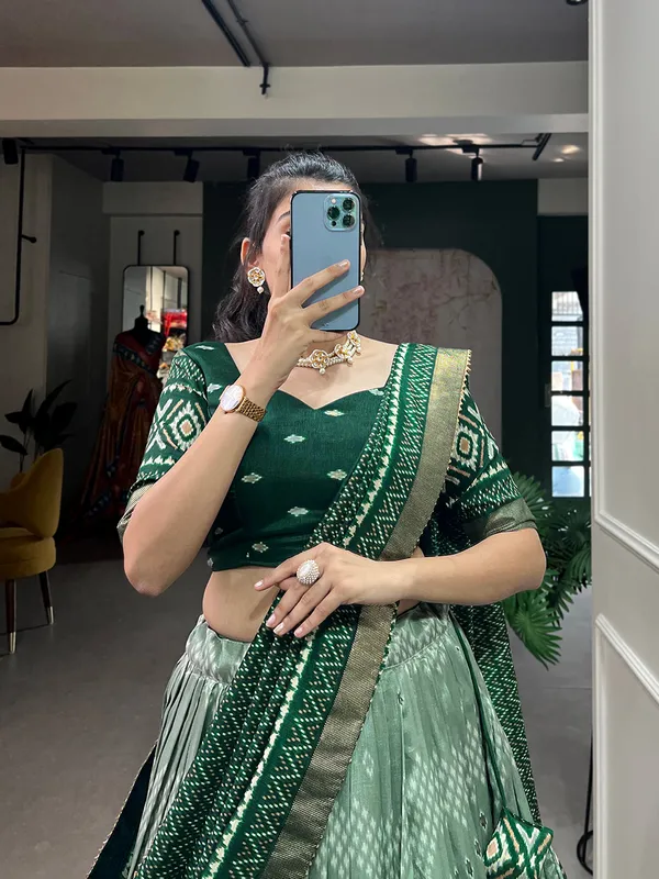 Green_Premium_&_Elegant_Dola_Silk_Lehenga_Choli_For_Women