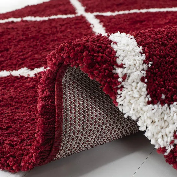 Anti_Slip_Plush_Soft_Shaggy_California_Red_Woollen_Carpet