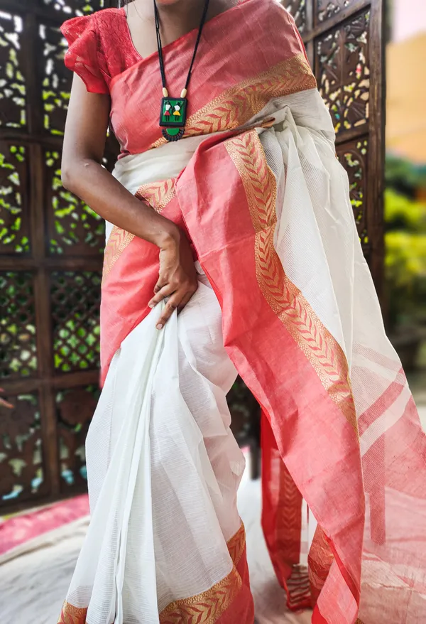 White_Zari_Kolkata_Design_Handloom_Cotton_Silk_Saree
