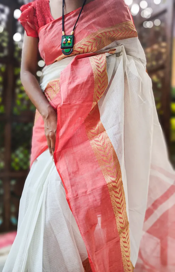White_Zari_Kolkata_Design_Handloom_Cotton_Silk_Saree