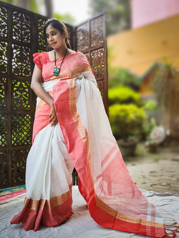 White_Zari_Kolkata_Design_Handloom_Cotton_Silk_Saree
