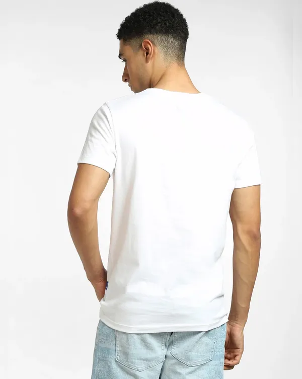 White_Geometric_Printed_Half_Sleeve_Cotton_T-Shirt_For_Men