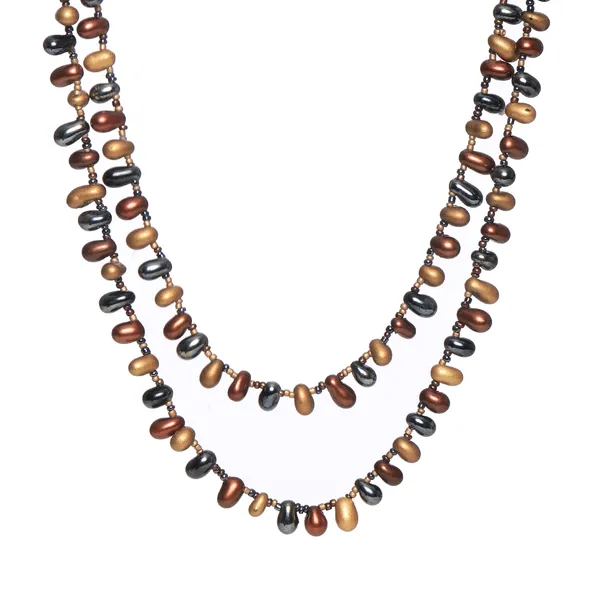 Gold_&_Bronze_Hematite_Beaded_Long_Necklace_For_Women