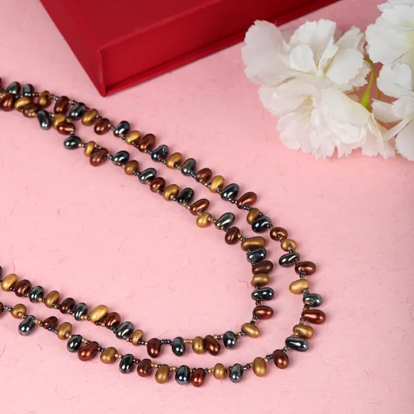 Gold_&_Bronze_Hematite_Beaded_Long_Necklace_For_Women