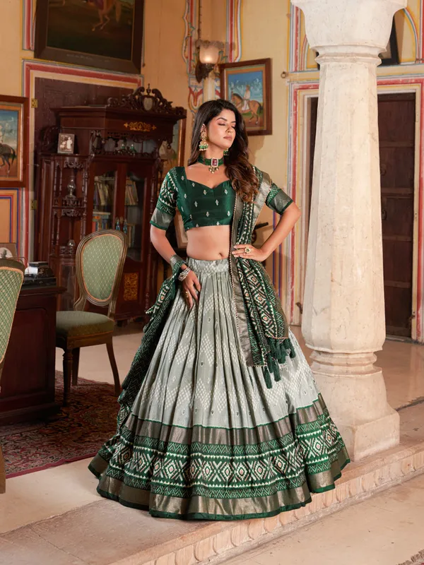 Green_Premium_&_Elegant_Dola_Silk_Lehenga_Choli_For_Women