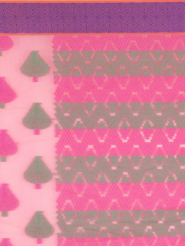 Pink_Cotton_Blend_Banarasi_Sarees_For_Women